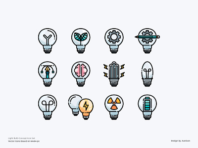 Light Bulb Concept Icon set