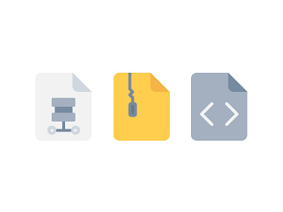 File and Document icon color line icon illustration outline symbol ui vector website