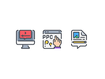 Digital Marketing icon set