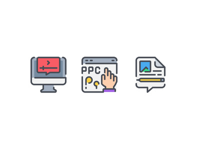 Digital Marketing icon set