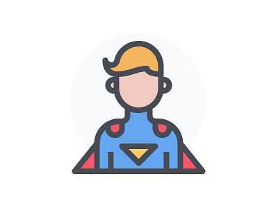 Superman avatar color line download free icon illustration outline superman symbol vector website