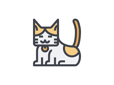 Cat ! avatar color line download free icon illustration outline symbol vector website