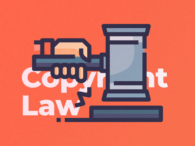Copyright Law (c) Icon Set color line design icon illustration outline symbol vector web website