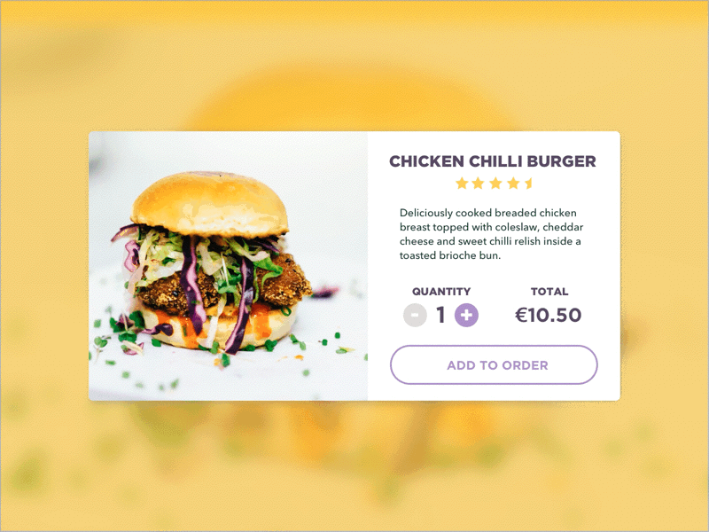 Burger Order Animation animation burger button animation food principle sketch takeaway ui ux