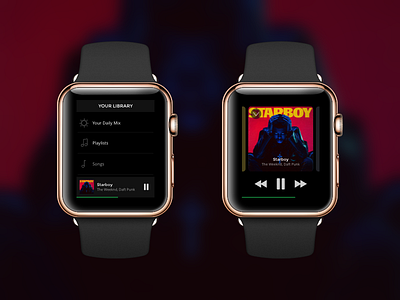 Spotify Apple Watch apple watch ios minimal music sketch spotify ui ux