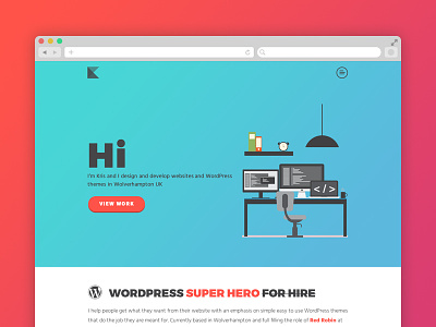 Personal Website clean flat illustration web design web development wordpress