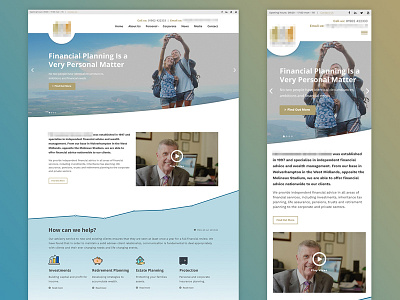 Website for a financial services company