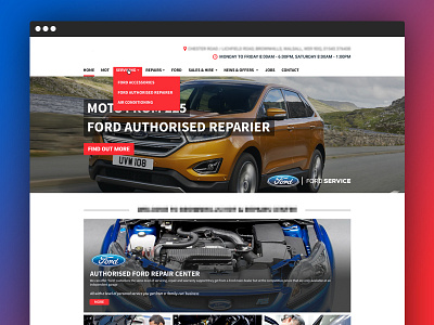 Mockup for a Garage Website