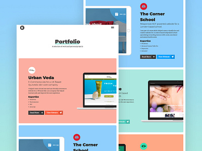 Portfolio Page clean flat portfolio ui uk ux web design website wordpress