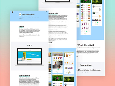 Portfolio Case Study Layout blue clean design ui ux web development webdesign website wordpress