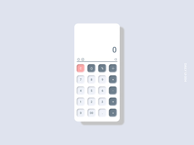 Daily UI - Calculator app ui