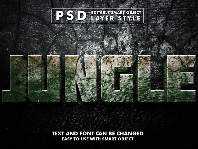 stone psd text effect