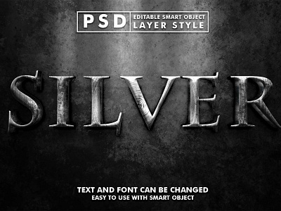 3d realistic silver psd text effect 3d 3d text design editable text graphic design illustration iron logo metal mock up psd psd effect realistic silver steel stone template text effect