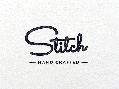 Stitch Logo handcrafted lettering logo stamp typography