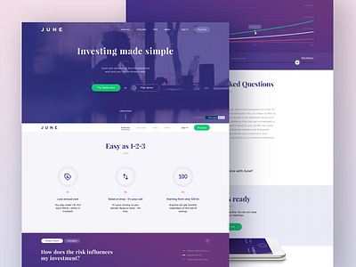 Landing page design