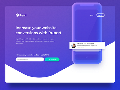 Rupert landing page