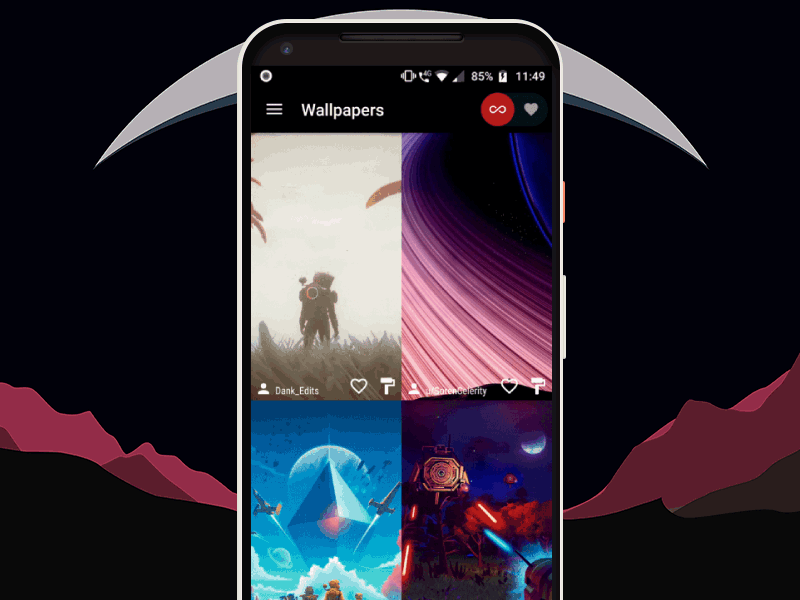No Man's Wallpaper - Android App android android app animation app favorites no mans sky open source wallpaper wallpapers