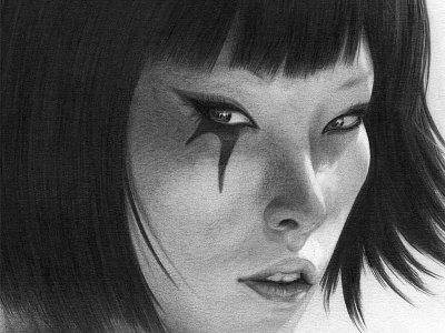 Faith from Mirrors Edge Pencil Drawing art detail drawing fine art graphite illustration mirrors edge pencil portrait realistic realistic drawing videogame