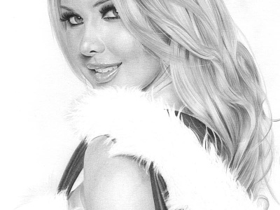 Christmas Girl Pencil Drawing art christmas detail drawing fine art graphite illustration pencil portrait realistic realistic drawing