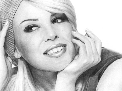 Kylie Minogue Pencil Drawing
