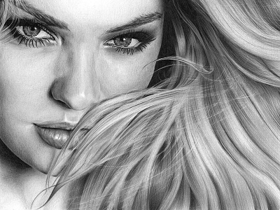 Candice Swanepoel Pencil Drawing