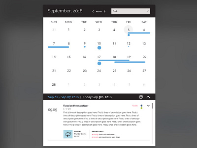Calendar and Note Taking System calendar design flat product ui ux webdesign
