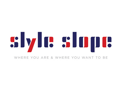 Style Slope Typography branding font identity logo typography