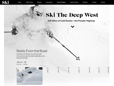 Digital Journal landingpage ski typography ui ux