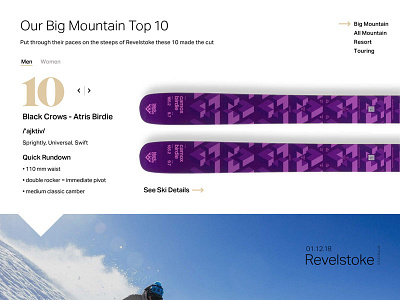 Top10 Module Rebound landingpage ski typography ui ux
