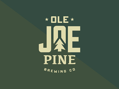 Ole Joe Pine Brewing Co. beer brand brewery homebrew identity logo pine