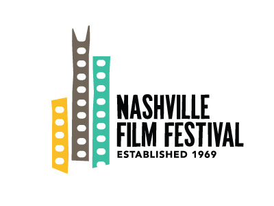 Nashville Film Festival Logo brand documentary festival film identity logo nashville skyline