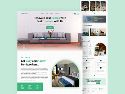 Furniture Store Website Landing Page Design