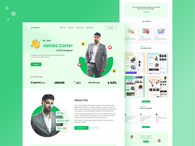 Personal Portfolio Landing Page Design