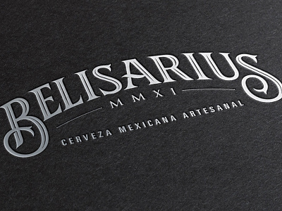 Belisarius beer lettering logo packaging