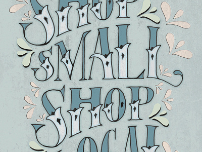 Shop Small business color design hand lettering local poster shop small type