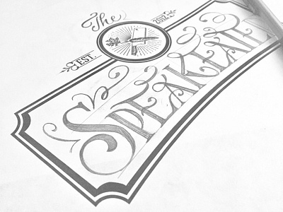 Window Sketches P.2 calligraphy design lettering pencil restaurant sketch type window wip