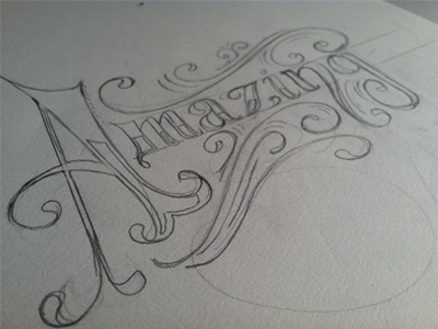 Amazing Sketch letttering pencil type