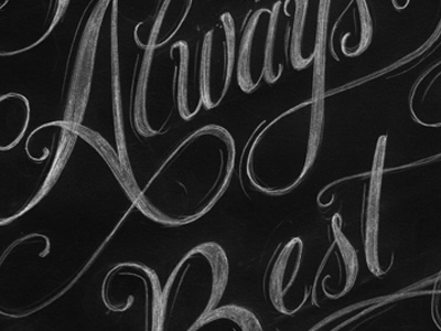 Simple is Always Best chalk design hand lettering ornate sketch type