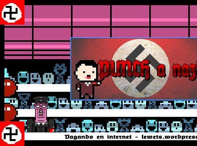 Old Design Made For My Blog ~ Punch The Na$i banner blog mini game nazi portada post punch vagando en internet vago