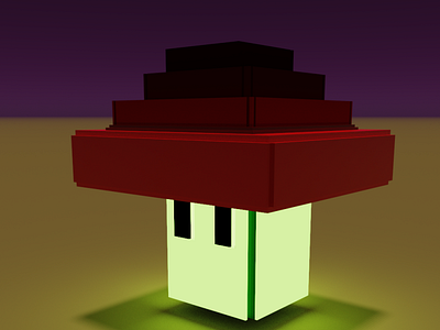 Voxel Art Mushroom Test