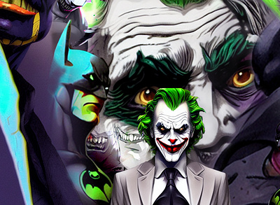 The Smiles of The Joker banner batman comics graphic design joker smile