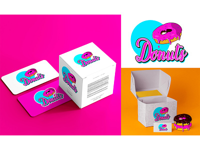 Donut logo design brand identity branding business logo cartoon logo donut logo doughnut logo minimalist logo vector logo