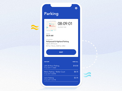 Parq - Parking page mobile app design parking ui design