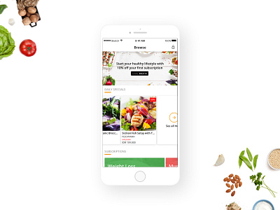 Healthy Food App android app android ui healthy food healthy lifestyle ios app ios ui