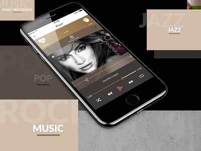 ROCK ONWAY !! MUSIC APP coffee color ios new themes user white