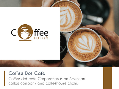 COFFEE DOT CAFE, LOGO DESIGN art branding brown cafe coffee color cool design font graphics hot icon logo the