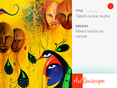 ArtBaiscope - Talash na kar mujhe acrylic art artist canvas color design god media mix new paint painting