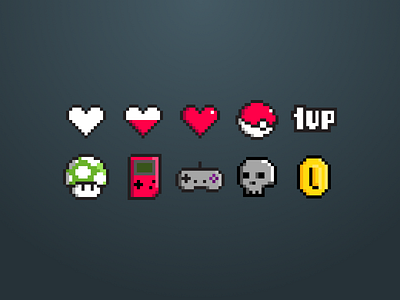 Pixel icons game icons gaming geek icon set icons pixel pixel art