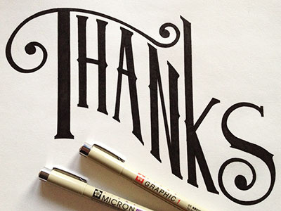 Thanks hand lettering lettering type typography