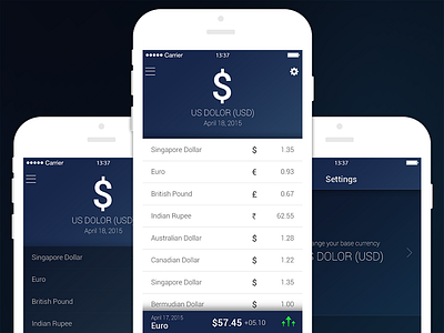 Currency Converting App amount android converter currency dolor dribbble exchange itune mobile money payment transfer